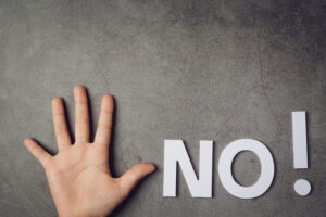 say no