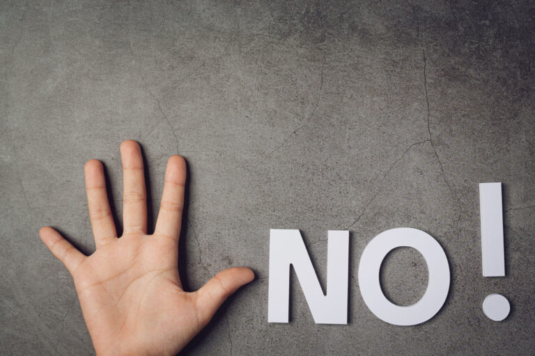 say no