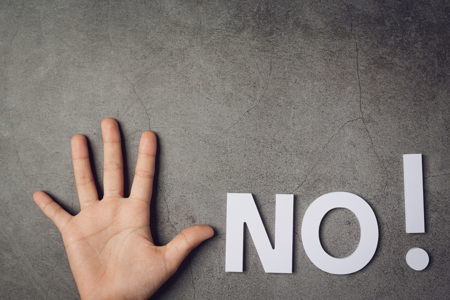 say no